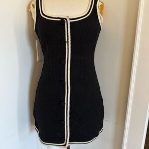 JCrew black tweed mini dress